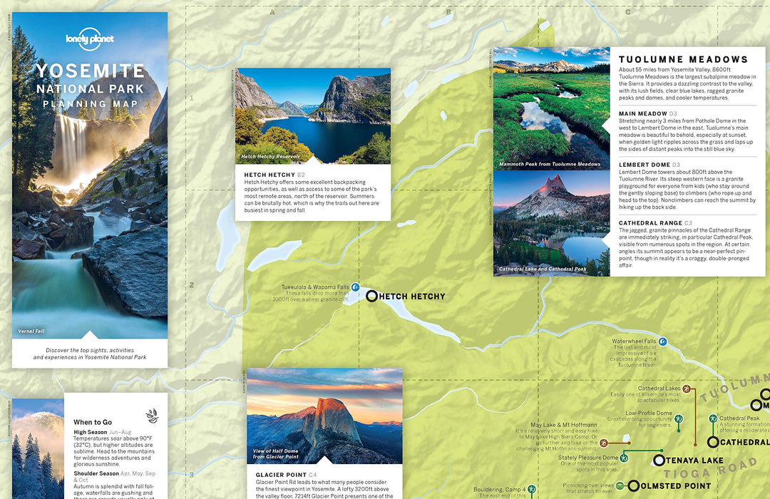 Carte de planification (en anglais) - Yosemite national park | Lonely Planet carte pliée Lonely Planet 