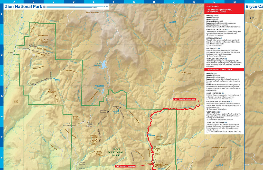 Carte de planification (en anglais) - Zion & Bryce Canyon national park | Lonely Planet carte pliée Lonely Planet 