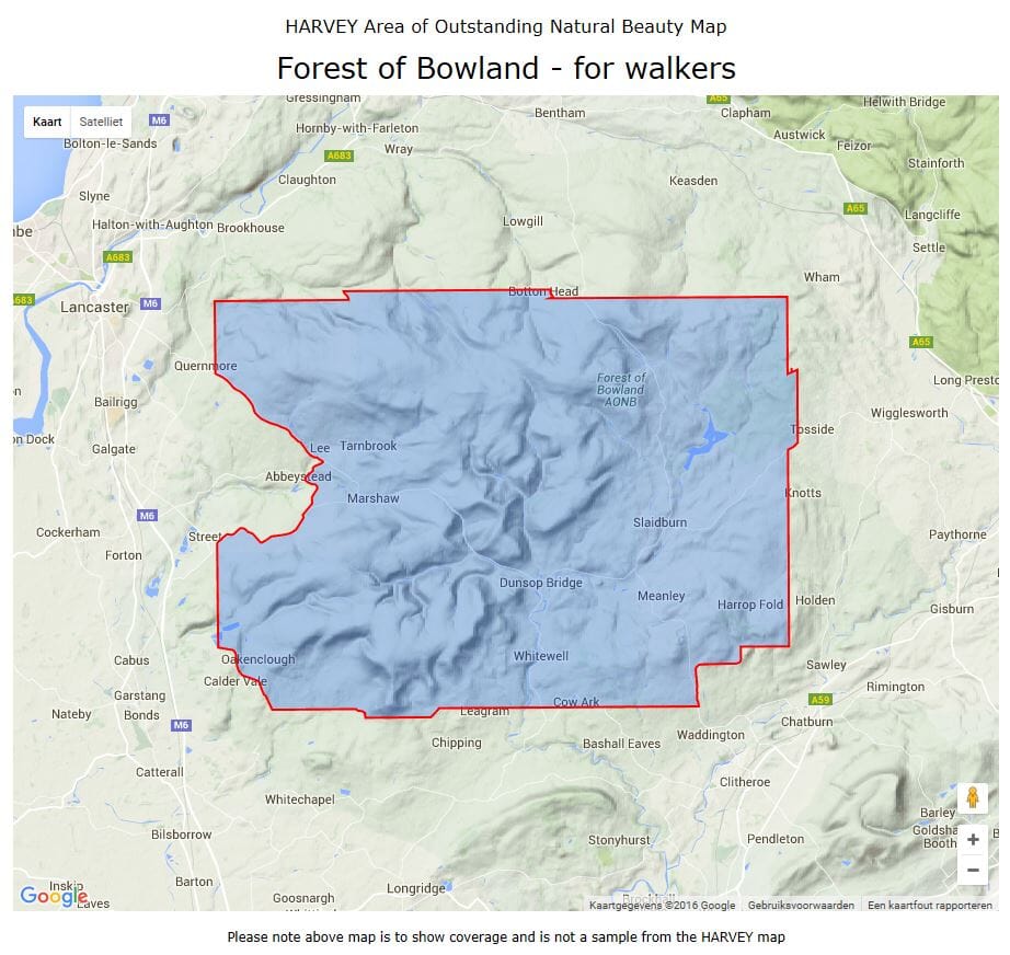 Carte de plein-air - Forest of Bowland | Harvey Maps carte pliée Harvey Maps 
