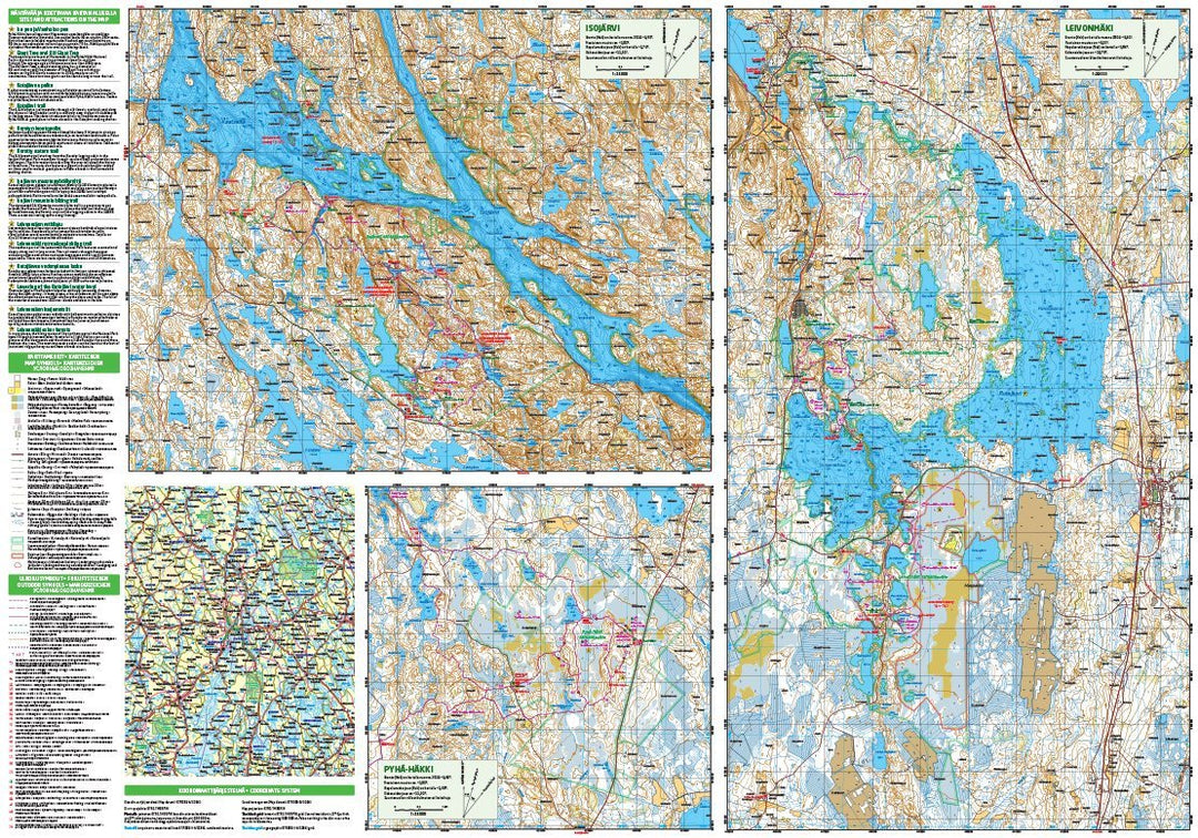 Carte de plein air n° 02 - Etela-Konnevesi Leivonmaki (Finlande) | Karttakeskus carte pliée Karttakeskus 
