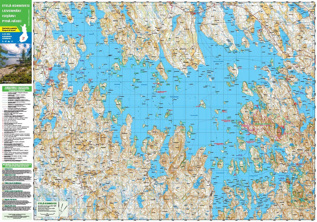 Carte de plein air n° 02 - Etela-Konnevesi Leivonmaki (Finlande) | Karttakeskus carte pliée Karttakeskus 