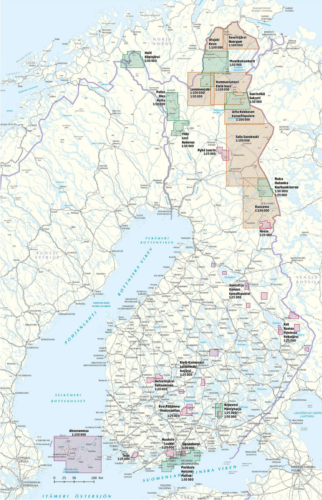 Carte de plein air n° 12 - Pallas Hetta Olos (Finlande) | Karttakeskus carte pliée Karttakeskus 