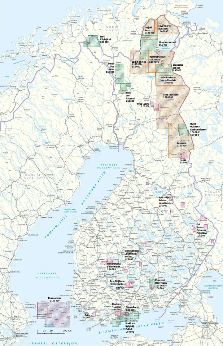 Carte de plein air n° 19 - Sevettijärvi Nuorgam (Finlande) | Karttakeskus carte pliée Karttakeskus 
