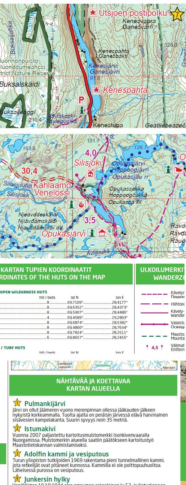 Carte de plein air n° 19 - Sevettijärvi Nuorgam (Finlande) | Karttakeskus carte pliée Karttakeskus 