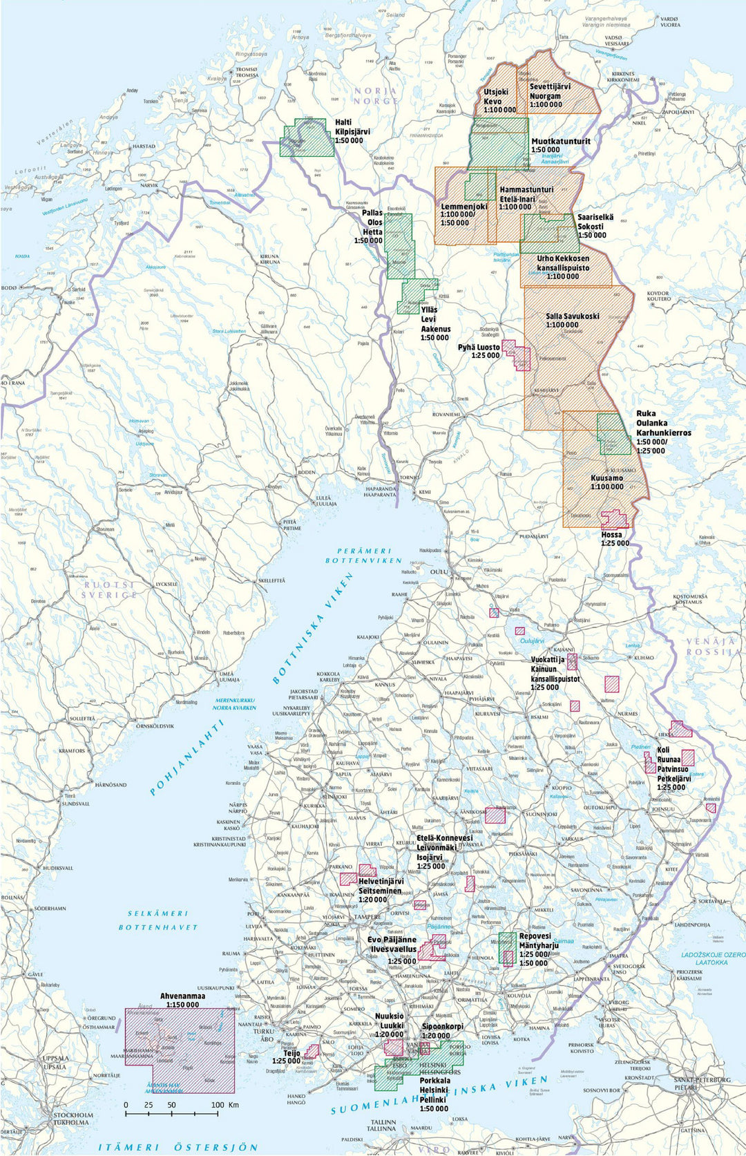 Carte de plein air n° 21 - Teijo (Finlande) | Karttakeskus carte pliée Karttakeskus 