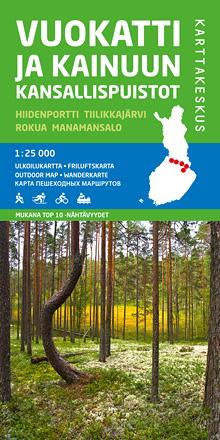 Carte de plein air n° 23 - Vuokatti ja Kainuun kansallispuistot (Finlande) | Karttakeskus carte pliée Karttakeskus 