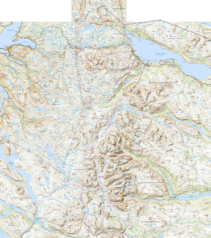 Carte de plein air n° BD6 - Abisko, Kebnekaise, Narvik (Suède) | Norstedts - Fjällkartan carte pliée Norstedts 