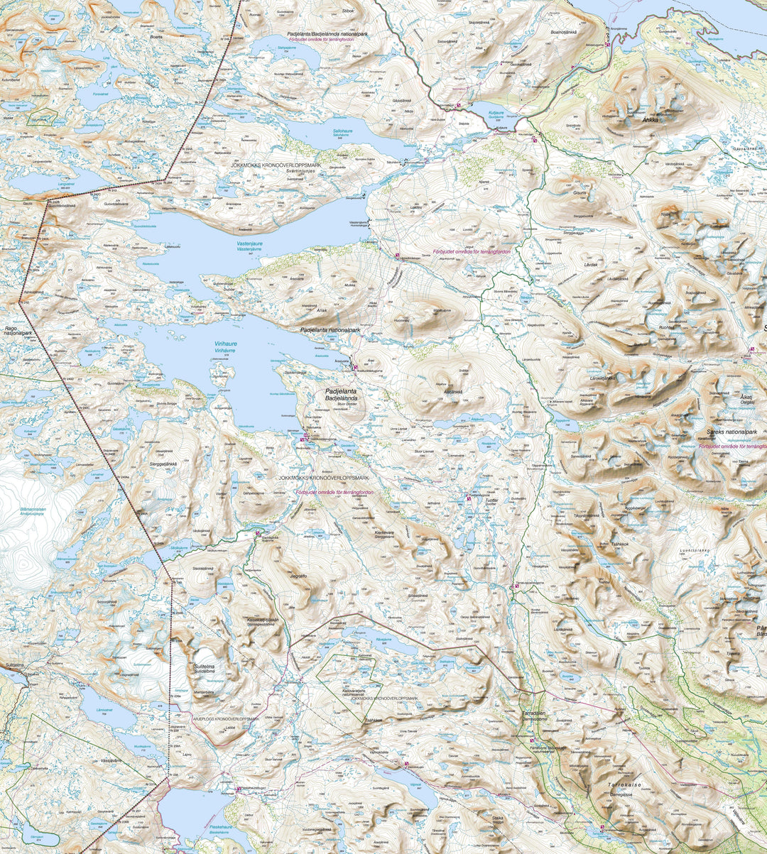 Carte de plein air n° BD9 - Parc de Padjelanta & Sulitelma (Suède) | Norstedts - Fjällkartan carte pliée Norstedts 