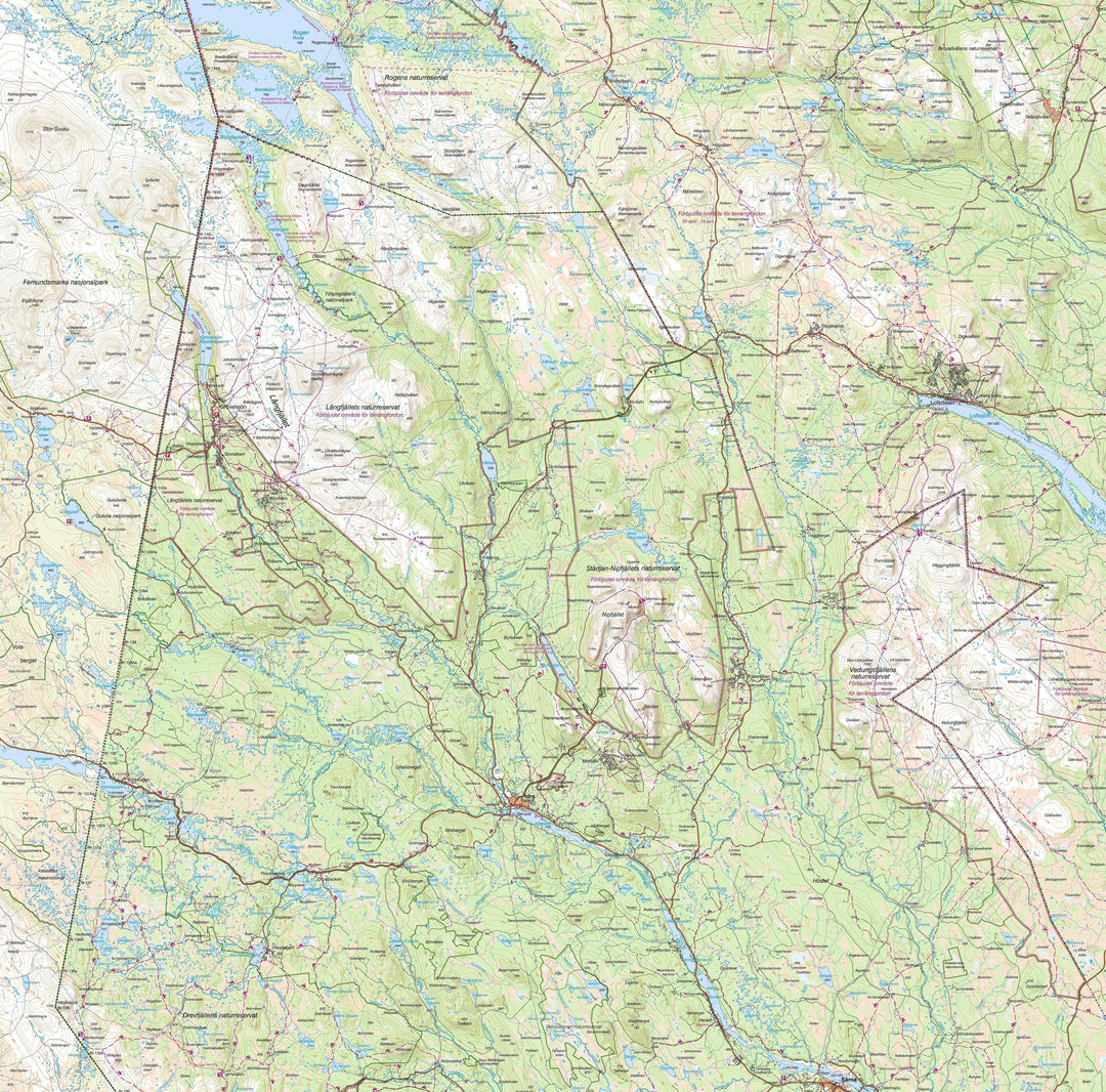Carte de plein air n° W1 - Grövelsjön, Lofsdalen (Suède) | Norstedts - Fjällkartan carte pliée Norstedts 