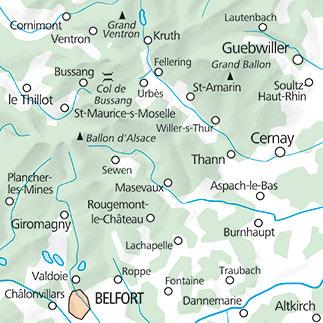 Carte de plein air n° WK.03 - Vosges - Ballon d'Alsace FMS (France) | Kümmerly & Frey carte pliée Kümmerly & Frey 