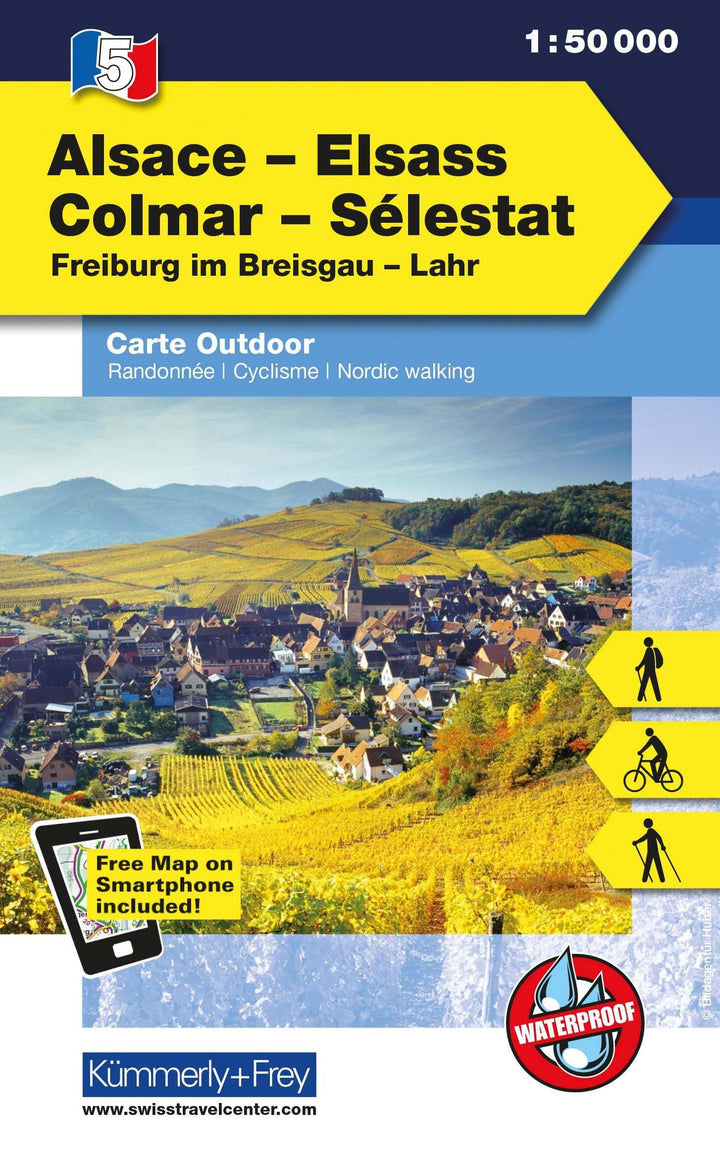 Carte de plein air n° WK.05 - Alsace - Colmar - Sélestat FMS (France) | Kümmerly & Frey carte pliée Kümmerly & Frey 