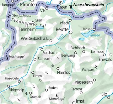 Carte de plein air n° WK.05 - Tannheimer Tal - Fernpass FMS (Autriche) | Kümmerly & Frey carte pliée Kümmerly & Frey 