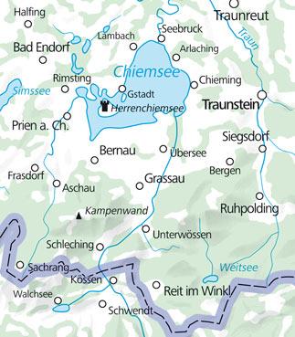 Carte de plein air n° WK.07 - Chiemsee (Allemagne) | Kümmerly & Frey carte pliée Kümmerly & Frey 