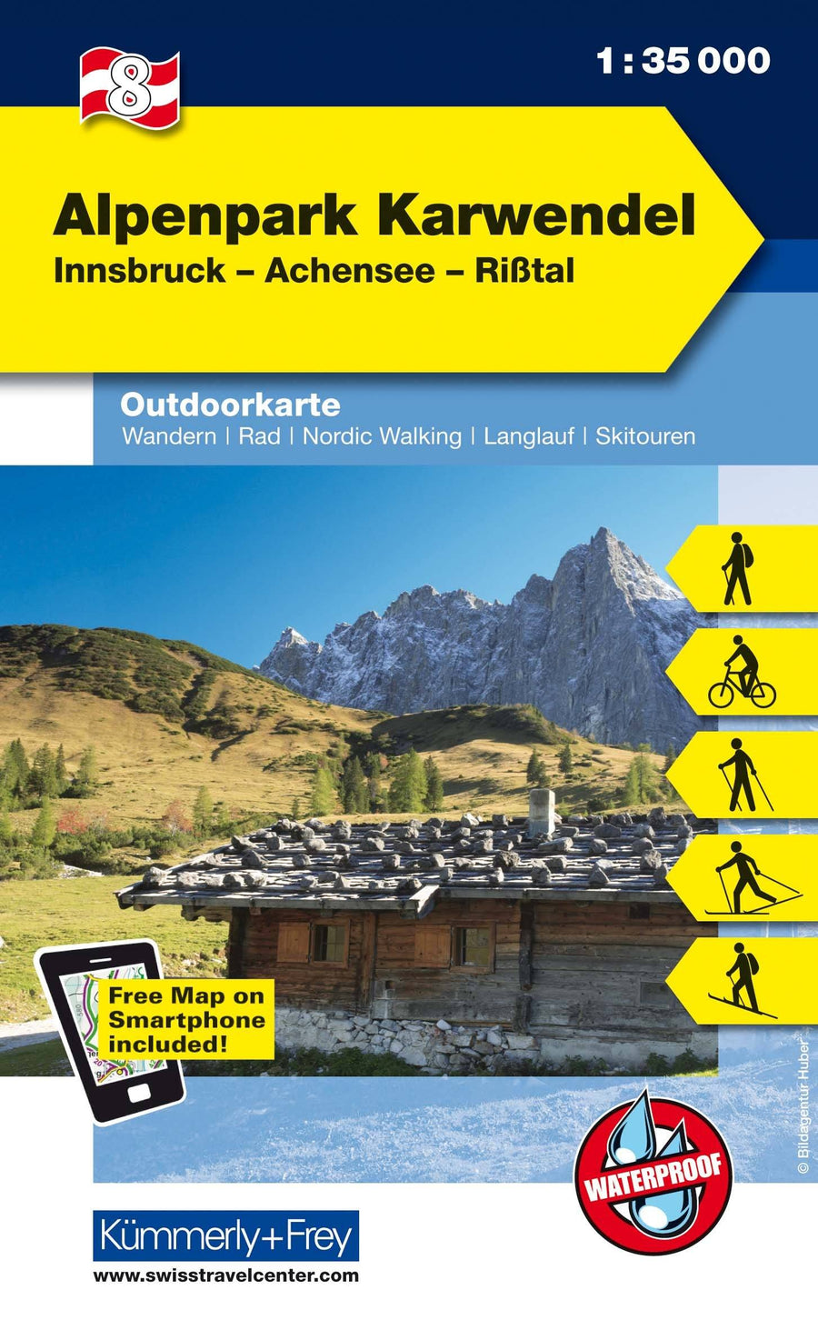 Carte de plein air n° WK.08 - Alpenpark Karwendel FMS (Autriche) | Kümmerly & Frey carte pliée Kümmerly & Frey 