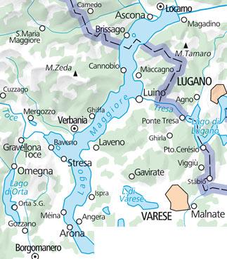 Carte de plein air n° WK.08 - Lac Majeur (Italie) | Kümmerly & Frey carte pliée Kümmerly & Frey 
