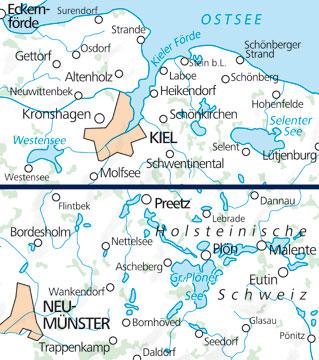 Carte de plein air n° WK.10 - Kiel, Plöner See (Allemagne) | Kümmerly & Frey carte pliée Kümmerly & Frey 