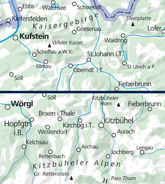 Carte de plein air n° WK.10 - Kitzbühel FMS (Autriche) | Kümmerly & Frey carte pliée Kümmerly & Frey 