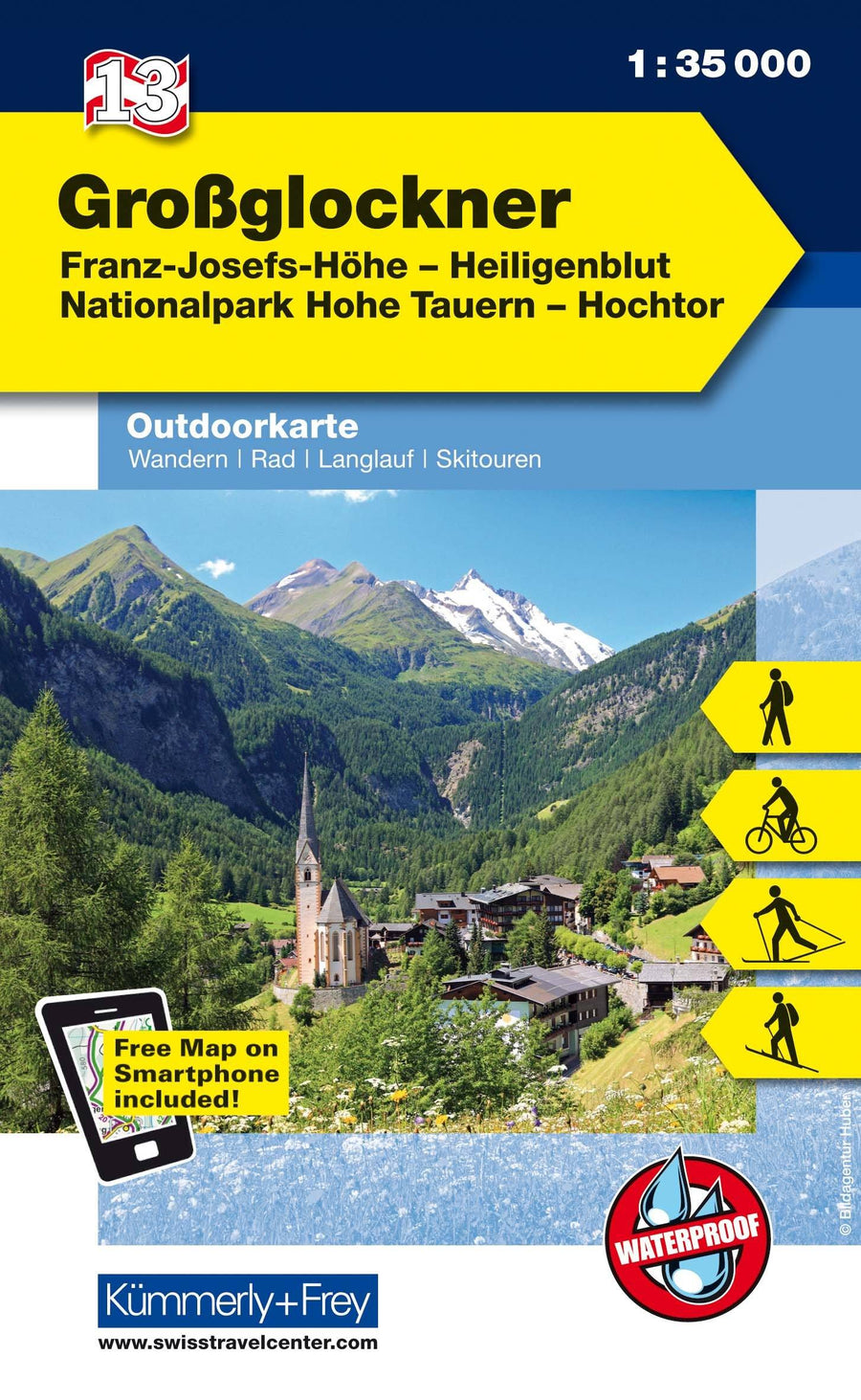 Carte de plein air n° WK.13 - Grossglockner FMS (Autriche) | Kümmerly & Frey carte pliée Kümmerly & Frey 