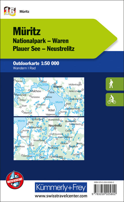 Carte de plein air n° WK.16 - Müritz (Allemagne) | Kümmerly & Frey carte pliée Kümmerly & Frey 