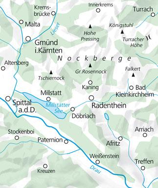 Carte de plein air n° WK.18 - Nockberge NP, Millstätter See FMS (Autriche) | Kümmerly & Frey carte pliée Kümmerly & Frey 