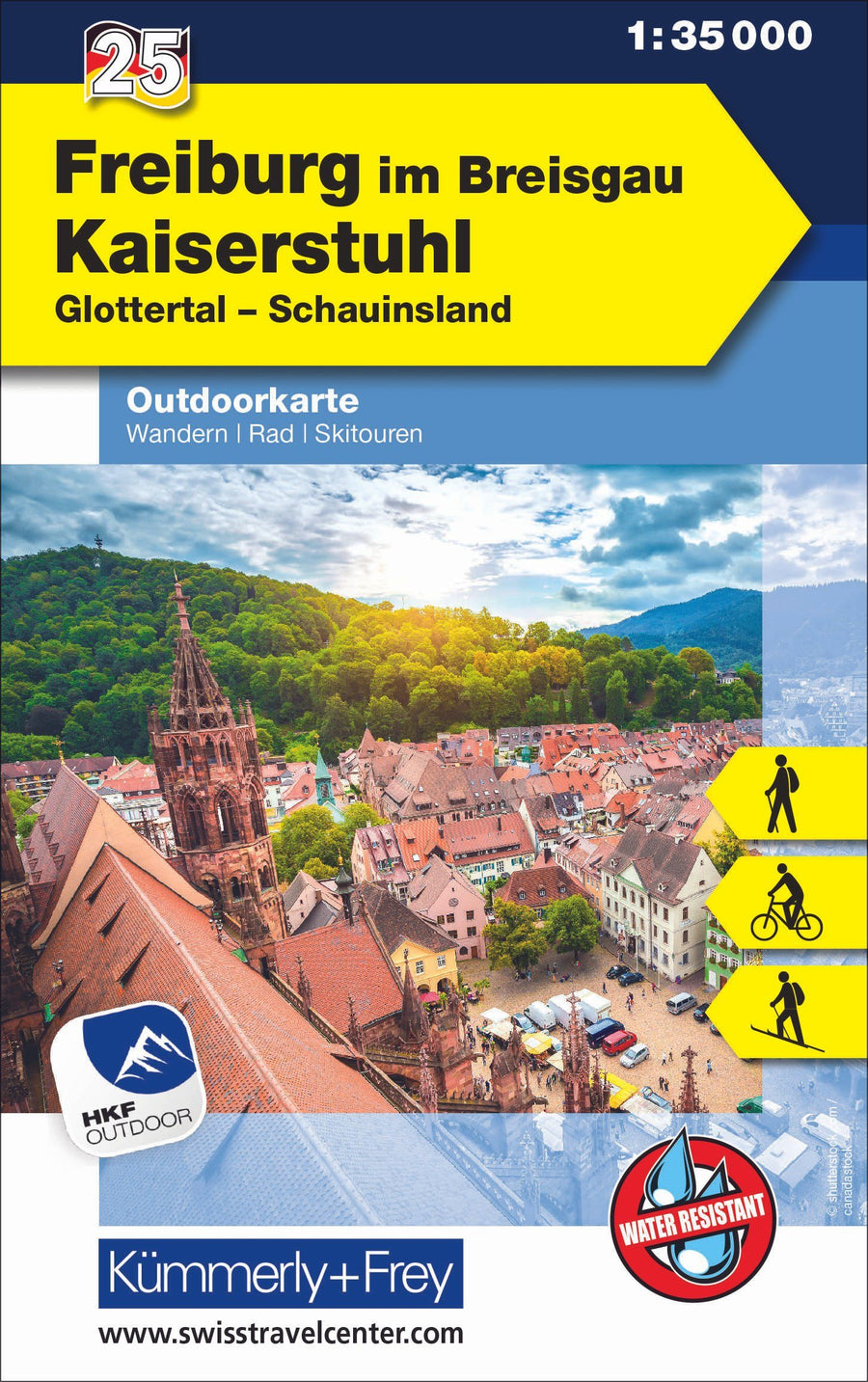 Carte de plein air n° WK.25 - Freiburg im Breigau , Kaiserstuhl (Allemagne) | Kümmerly & Frey carte pliée Kümmerly & Frey 