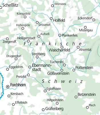 Carte de plein air n° WK.37 - Fränkische Schweiz / Suisse Franconienne FMS (Allemagne) | Kümmerly & Frey carte pliée Kümmerly & Frey 