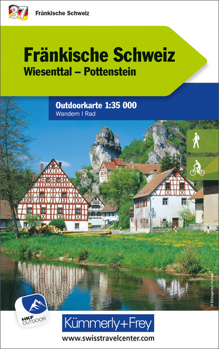 Carte de plein air n° WK.37 - Fränkische Schweiz / Suisse Franconienne FMS (Allemagne) | Kümmerly & Frey carte pliée Kümmerly & Frey 