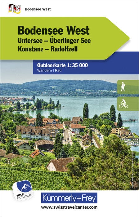 Carte de plein air n° WK.43 - Lac de Constance Ouest (Allemagne) | Kümmerly & Frey carte pliée Kümmerly & Frey 