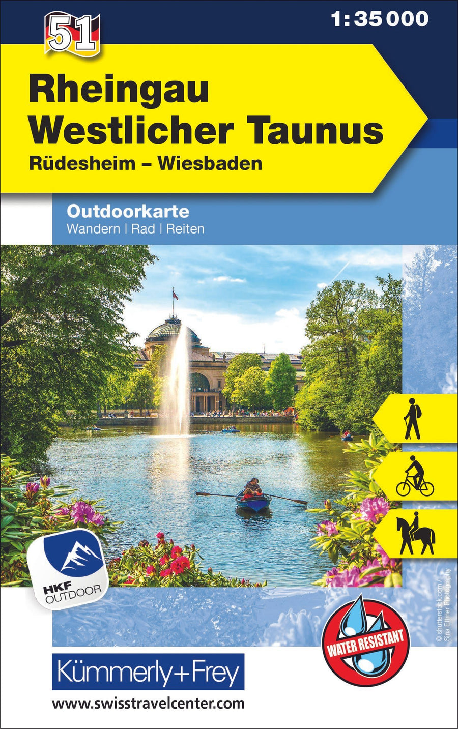 Carte de plein air n° WK.51 - Rheingau, Taunus Ouest (Allemagne) | Kümmerly & Frey carte pliée Kümmerly & Frey 