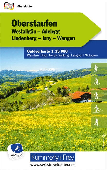 Carte de plein air n° WK.55 - Oberstaufen (Allemagne) | Kümmerly & Frey carte pliée Kümmerly & Frey 