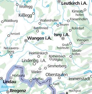 Carte de plein air n° WK.55 - Oberstaufen FMS (Allemagne) | Kümmerly & Frey carte pliée Kümmerly & Frey 