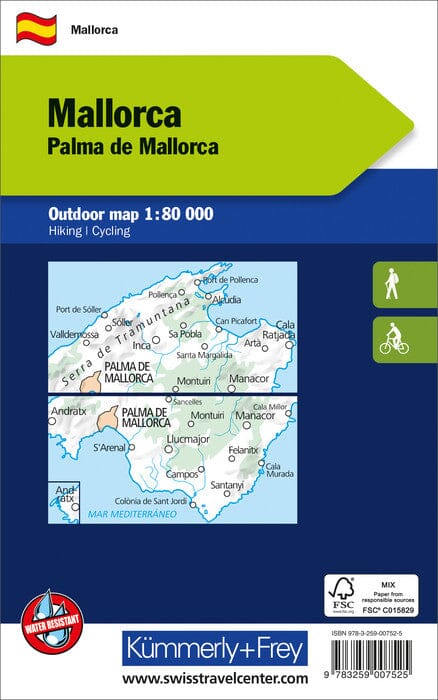 Carte de plein air n° WK.708 - Majorque (Iles Baléares) | Kümmerly & Frey carte pliée Kümmerly & Frey 