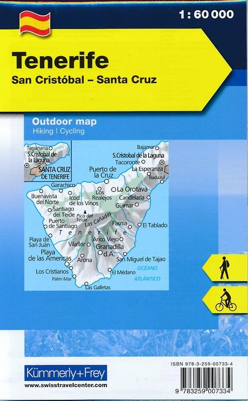 Carte de plein air n° WK.733 - Tenerife (Iles Canaries) | Kümmerly & Frey carte pliée Kümmerly & Frey 