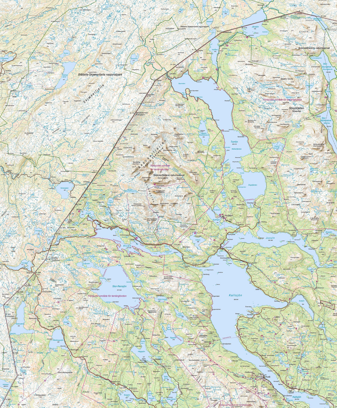 Carte de plein air n° Z4 - Skäckerfjällen, Kall (Suède) | Norstedts - Fjällkartan carte pliée Norstedts 