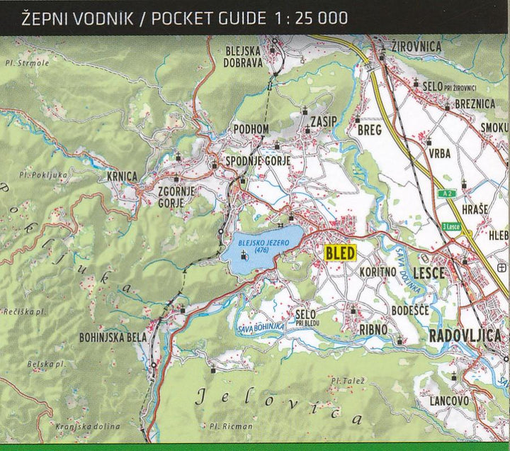 Carte de poche - Bled (Slovénie) | Kartografija carte pliée Kartografija 