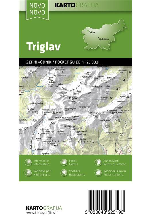 Carte de poche - Triglav (Slovénie) | Kartografija carte pliée Kartografija 