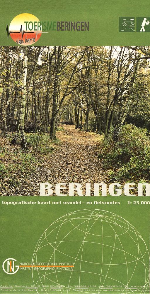 Carte de promenades - Beringen (Belgique) | NGI carte pliée IGN Belgique 