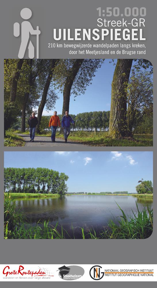 Carte de promenades - L'Espiègle par Meetjesland et Bruges (Belgique) | NGI carte pliée IGN Belgique 