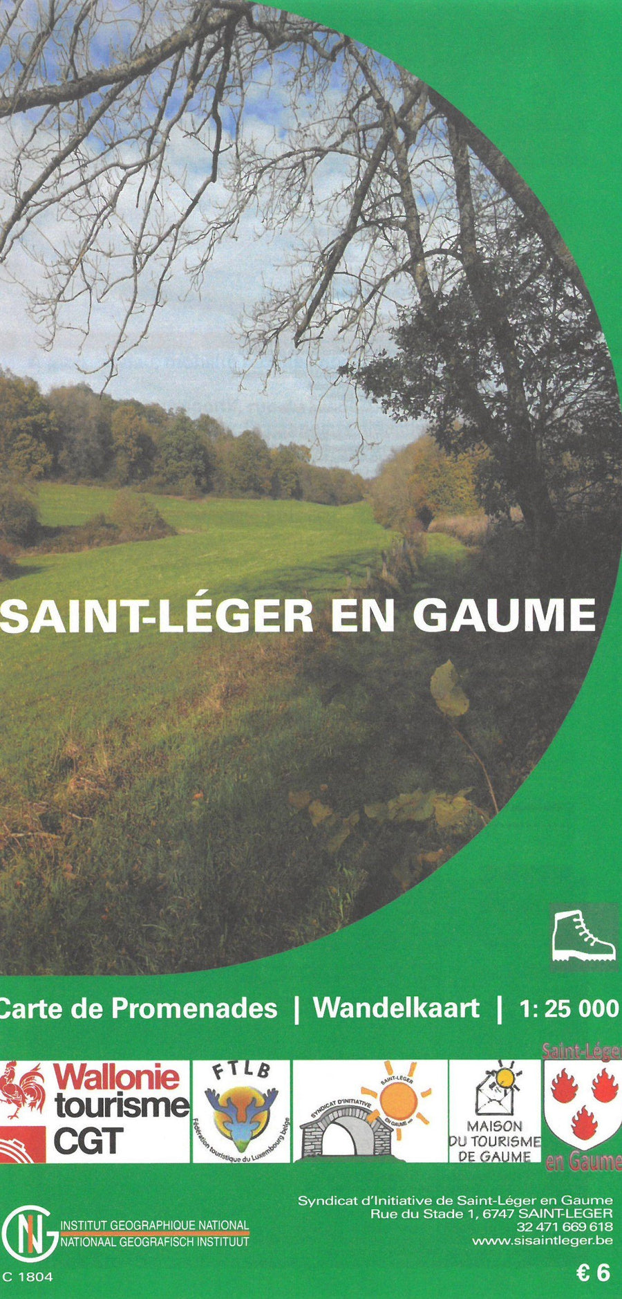 Carte de promenades - Saint-Léger en Gaume (Belgique) | NGI carte pliée IGN Belgique 