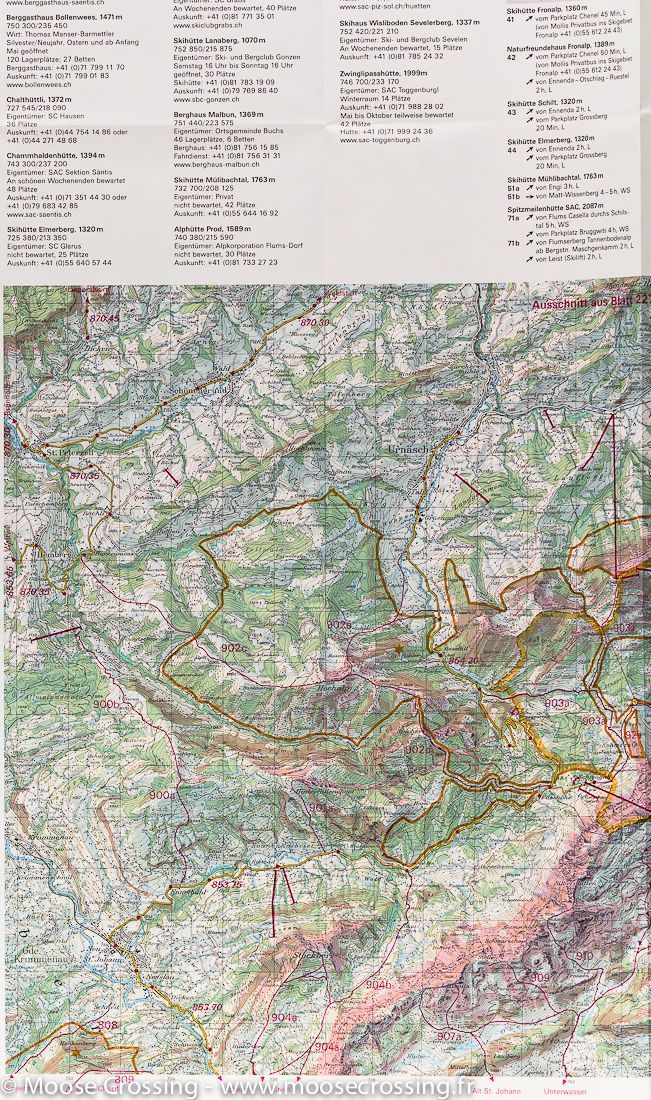 Carte de randonnée à ski n° 237S - Walenstadt (Säntis, Churfirsten, Spitzmeilen), Suisse | Swisstopo - ski au 1/50 000 carte pliée Swisstopo 