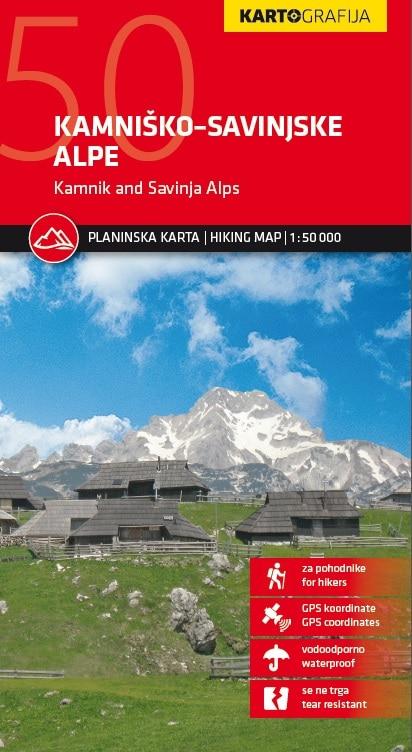 Carte de randonnée des Alpes Kamniques & Savinja (Slovénie) | Kartografija - La Compagnie des Cartes
