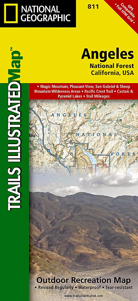 Carte de randonnée - Angeles National Forest (Californie), n° 811 | National Geographic carte pliée National Geographic 