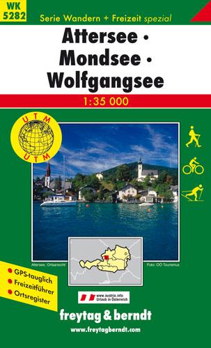 Carte de randonnée - Attersee - Mondsee - Wolfgangsee (Alpes autrichiennes), n° WK5282 | Freytag & Berndt carte pliée Freytag & Berndt 