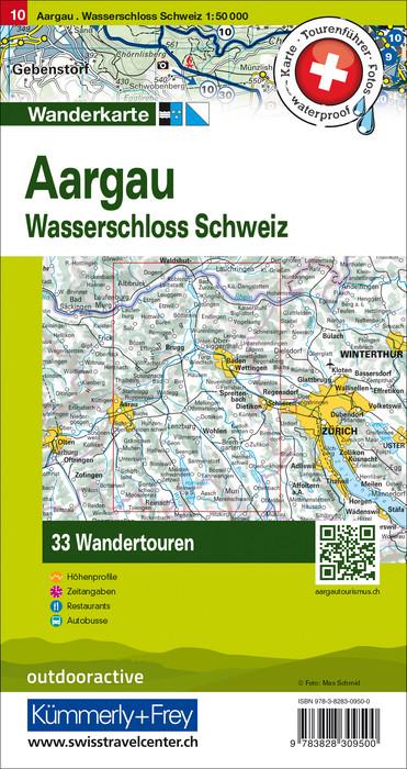 Carte de randonnée backcountry n° HKF.WK.10 - Aargau, Wasserschloss Schweiz (Suisse) | Hallwag carte pliée Hallwag 