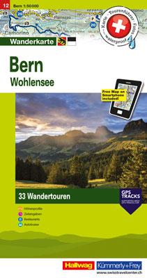 Carte de randonnée backcountry n° HKF.WK.12 - Bern, Gantrisch (Suisse) | Hallwag carte pliée Hallwag 