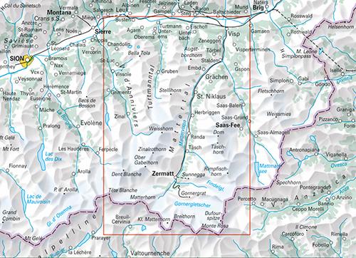 Carte de randonnée backcountry n° HKF.WK.13 - Zermatt (Suisse) | Hallwag carte pliée Hallwag 