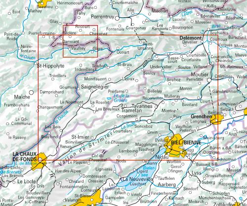 Carte de randonnée backcountry n° HKF.WK.15 - Jura, Franches-Montagnes (Suisse) | Hallwag carte pliée Hallwag 