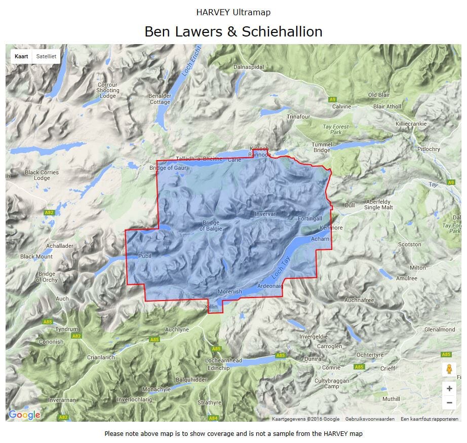 Carte de randonnée - Ben Lawers XT40 | Harvey Maps - Ultramap carte pliée Harvey Maps 