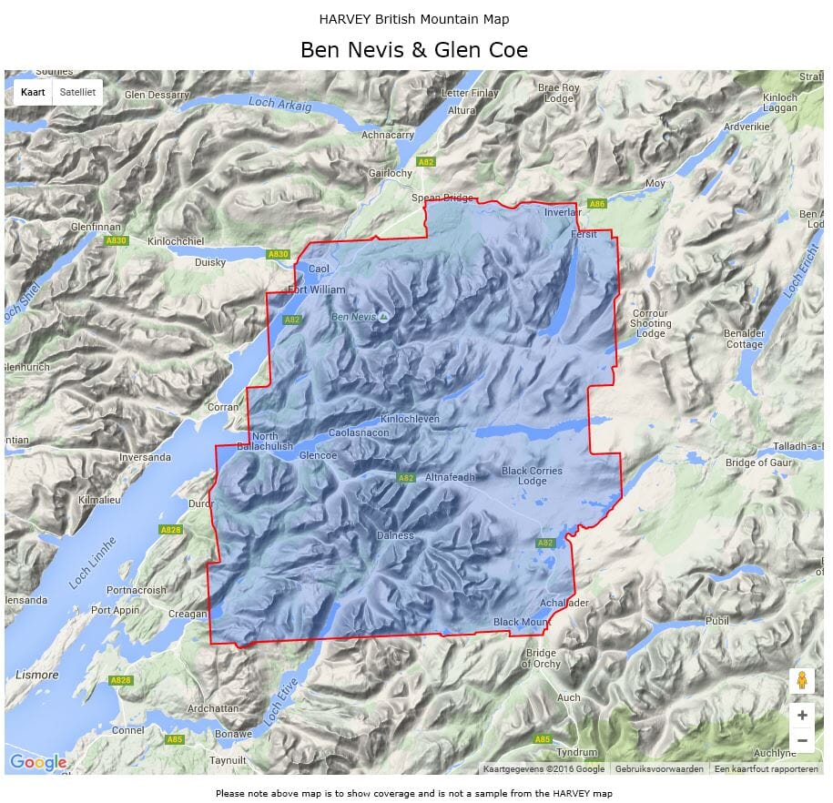 Carte de randonnée - Ben Nevis & Glen Coe XT40 BMM | Harvey Maps - British Mountain carte pliée Harvey Maps 