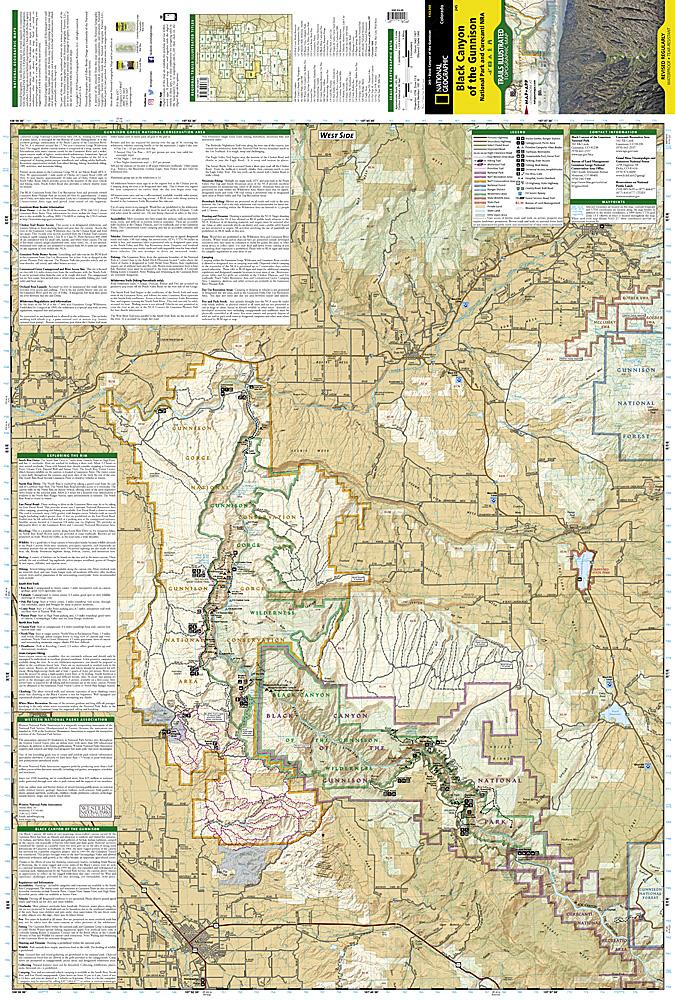 Carte de randonnée - Black Canyon of the Gunnison (Colorado), n° 245 | National Geographic carte pliée National Geographic 
